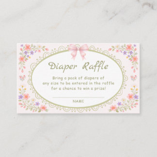 Baby in Bloom Wildflower Girl Baby Shower Enclosure Card