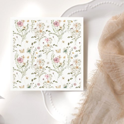 Baby in Bloom Wildflower Girl Baby Shower Napkins