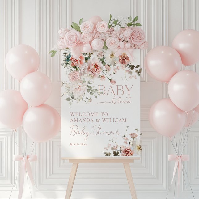 Baby in Bloom Wildflower Girl Baby Shower Welcome Foam Board (Creator Uploaded)