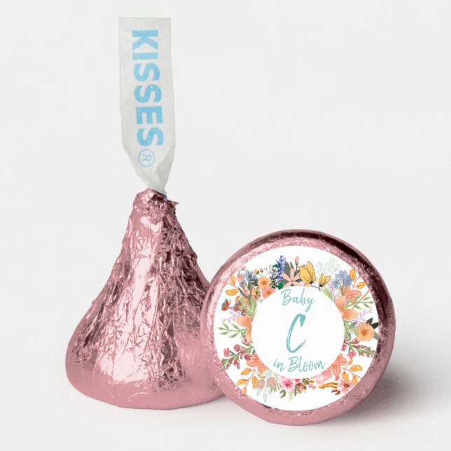 Baby in Bloom Wildflower Hershey Kiss Favors (Front)