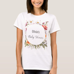 Baby in Bloom WildFlower Lilac Baby Shower T-Shirt
