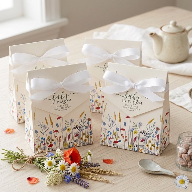Baby in Bloom Wildflower Meadow Baby Shower Favor Boxes (Creator Uploaded)