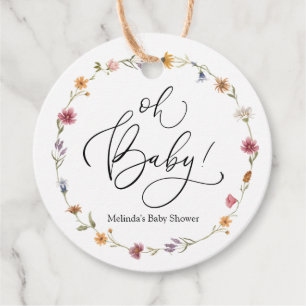 Baby in Bloom Wildflower Oh Baby Favor Tags