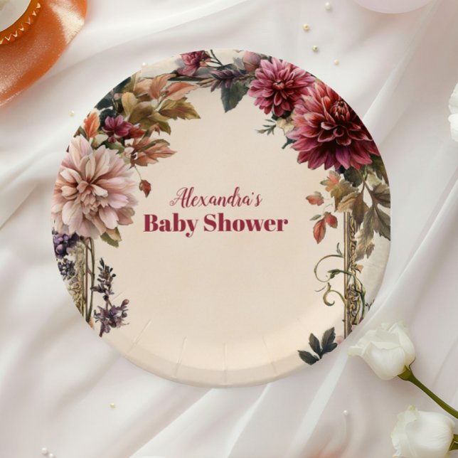 Baby in Bloom Wildflower  Paper Plates (Creator Uploaded)