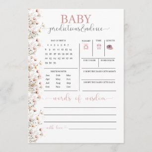 Baby in Bloom wildflower predictions and advice Card
