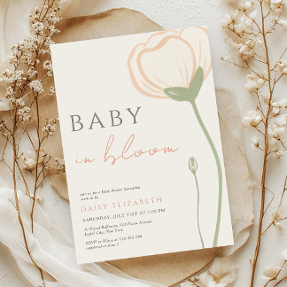 Baby in Bloom Wildflower Spring Baby Shower Invitation