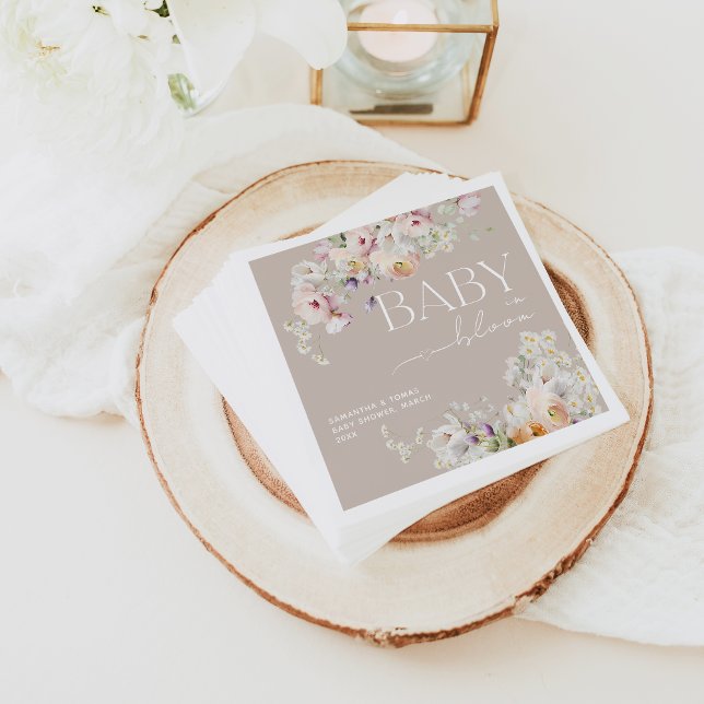 Baby in Bloom Wildflower Spring Baby Shower Napkins (Creator Uploaded)