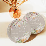 Baby in Bloom Wildflower Spring Baby Shower Paper Plates<br><div class="desc">Baby in Bloom Wildflower Boho Baby Shower</div>