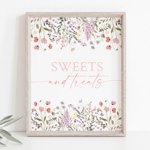 Baby In Bloom Wildflower Sweets and Treats Sign