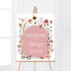 Baby in Bloom Wildflower Welcome Poster