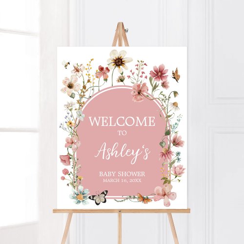 Baby in Bloom Wildflower Welcome Poster