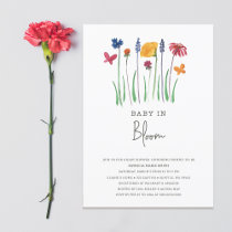 Baby in Bloom Wildflowers Baby Girl Baby Shower Invitation