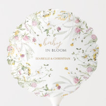 Baby in Bloom Wildflowers Balloon