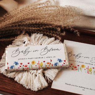 Baby in Bloom Wildflowers Candy Bar Wrapper