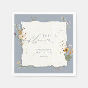 Baby in Bloom Wildflowers Cute Baby Shower Napkins