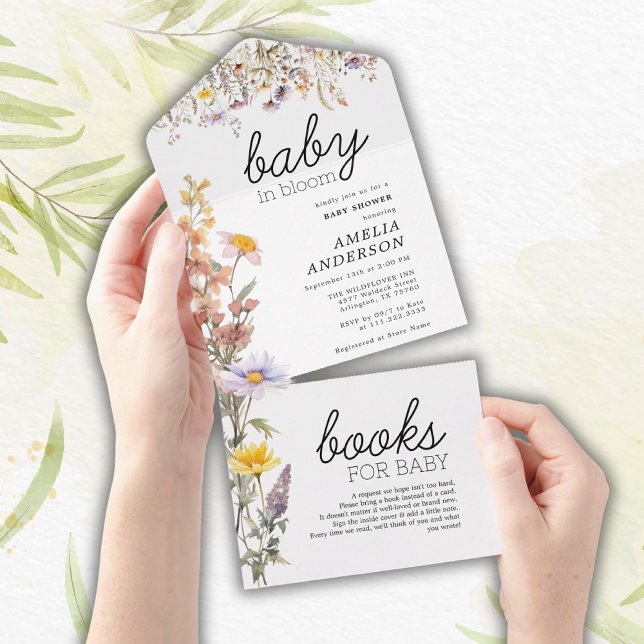Baby In Bloom  Wildflowers Summer Baby Shower  All In One Invitation (Creator Uploaded)