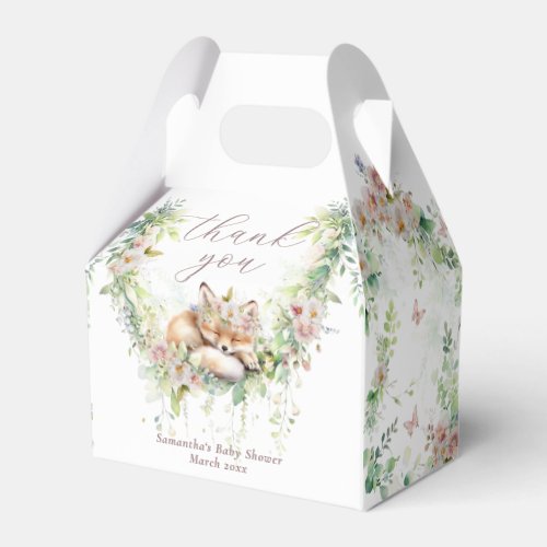 Baby in Bloom Woodland Floral Baby Girl Shower Favor Boxes