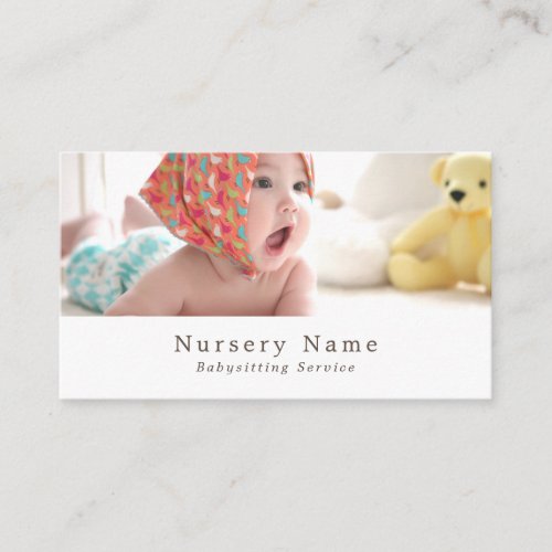 Baby in Cot Babysitter Daycare Nursery Business Card