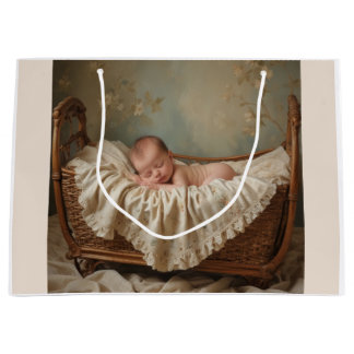 Baby in Cradle Large Gift Bag