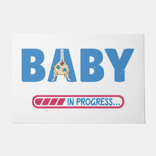 Baby in progress business card doormat