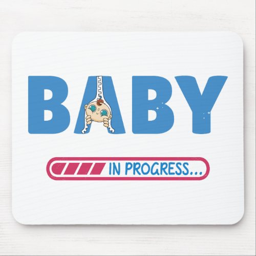 Baby in progress business card mouse pad
