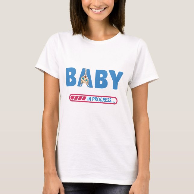 Baby in progress business card T-Shirt (Front)