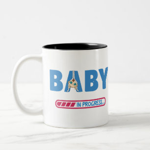 Baby in progress business card Two-Tone coffee mug