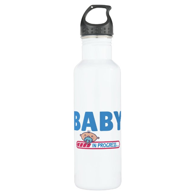 Baby in progress stainless steel water bottle (Front)