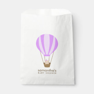 Baby in Purple Balloon Baby Shower Favor Bag
