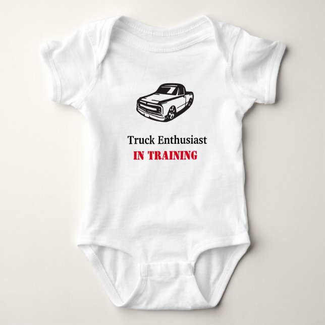 Baby in training baby bodysuit (Front)