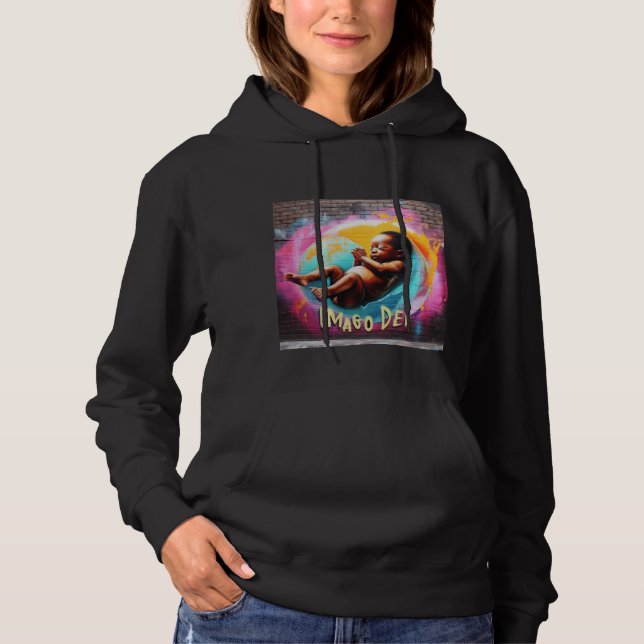 Baby in Womb, Imago Dei, Image of God, Graffiti  Hoodie (Front)