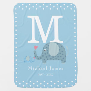 Baby Initial Monogram Blanket