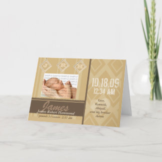 Baby Initials Birth Announcement Cards