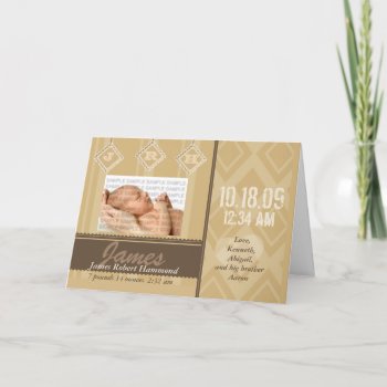 Baby Initials Birth Announcement Cards by new_baby at Zazzle