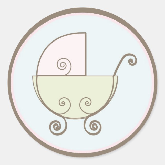 Baby Invitation or Favor Sticker (Front)
