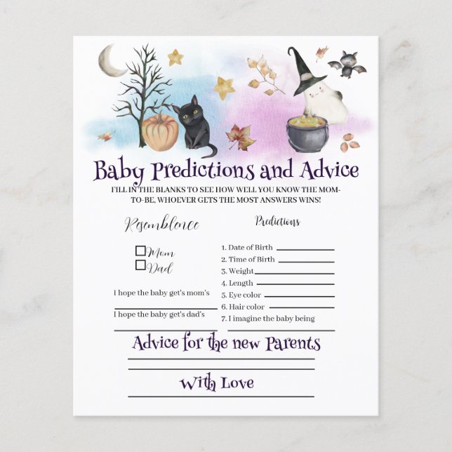 Baby is Brewing Advice for new Parents Game. (Front)