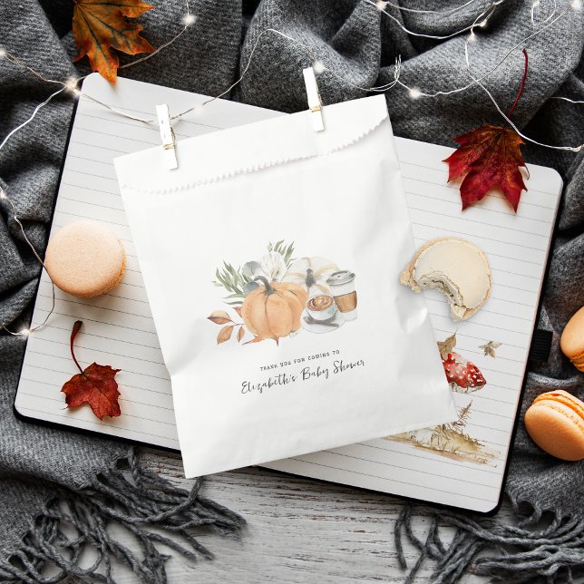Baby is Brewing | Autumn Coffee Baby Shower Favor Bag (Creator Uploaded)