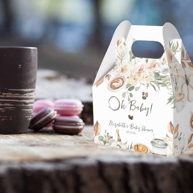 Baby is Brewing | Autumn Coffee Baby Shower Favor Boxes (Creator Uploaded)