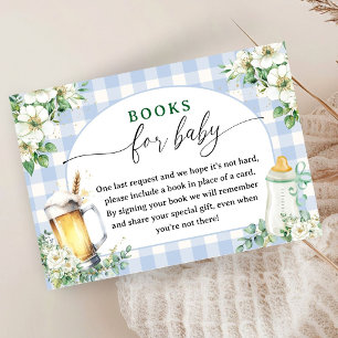 Baby is Brewing Baby Shower Beer Books For Baby Enclosure Card