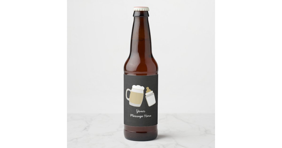 baby is brewing baby shower bottle label zazzle com holiday return address label