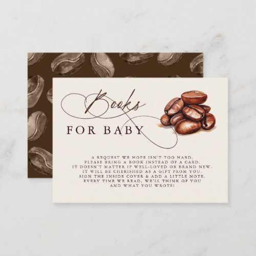 Baby is Brewing Baby Shower Book Request Enclosure Card