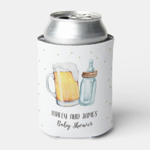 Baby is Brewing Baby Shower Cheers Beer Bottle Can Can Cooler