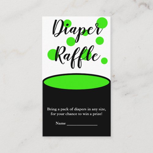 Baby is Brewing Baby Shower Diaper Raffle Enclosure Card