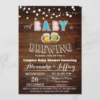 Baby Is Brewing Baby Shower Invitation
