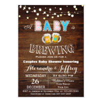 Baby Is Brewing Baby Shower Invitation