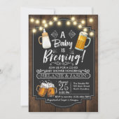 Baby Is Brewing Baby Shower Invitation Beer (Front)