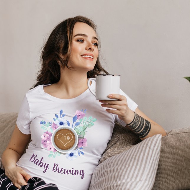 Baby is brewing Baby shower mom to be  T-Shirt (Creator Uploaded)