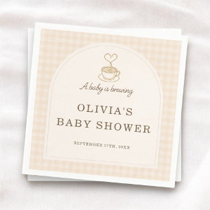 Baby is Brewing Baby Shower Party Napkins