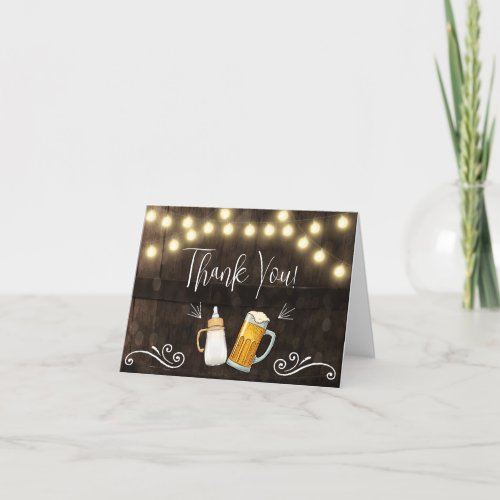 Baby Is Brewing Baby Shower Thank You Card