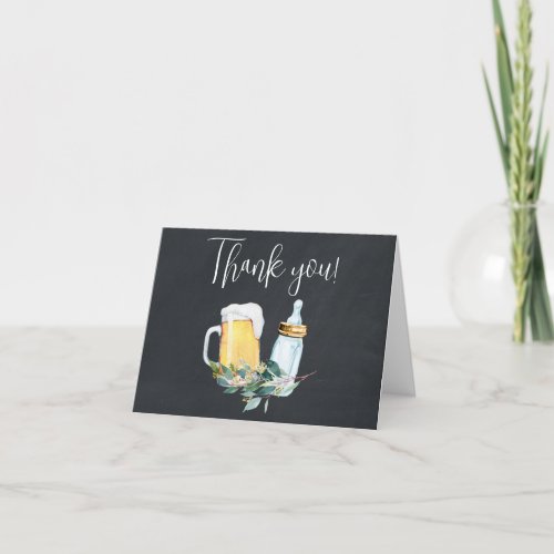 Baby is Brewing Baby Shower Thank You Card